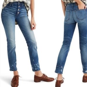 Madewell High Rise Slim Straight Button Fly Jeans Size 25